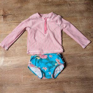 Ruffle Butts Rashguard and bottoms size 18-24 months